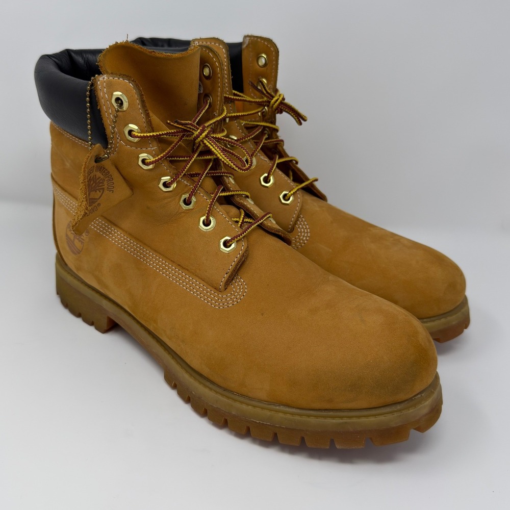 Timberland 6 Inch Premium Waterproof Boots Wheat Nubuck Leather Mens 10061